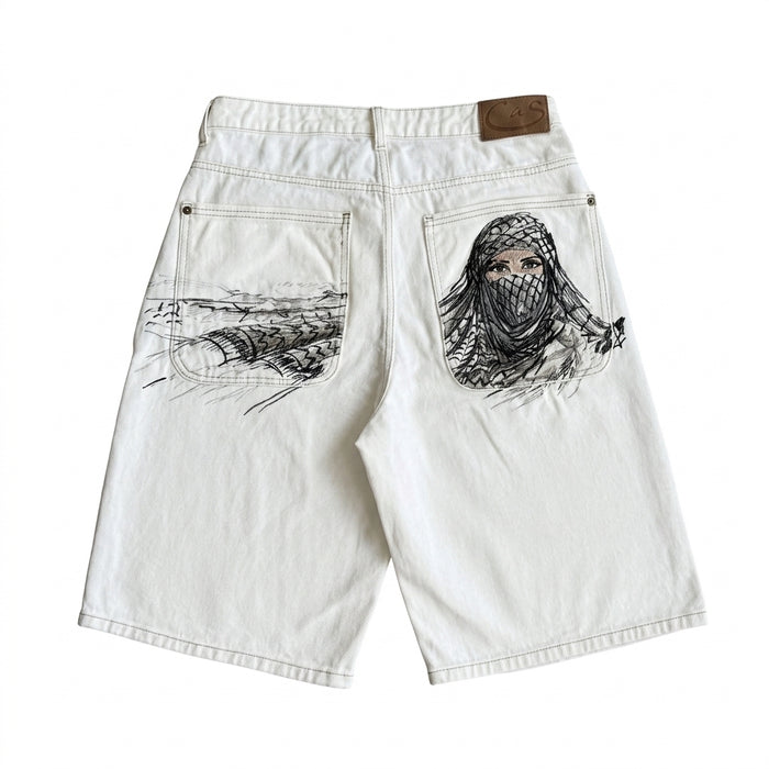 PDS White Denim Shorts