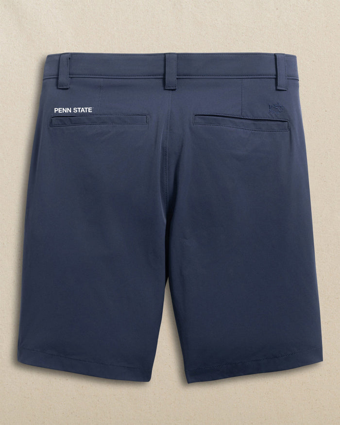 The back view of the Southern Tide Penn State Nittany Lions Birdie 8" Coastal Breeze® Performance Short by Southern Tide - True Navy