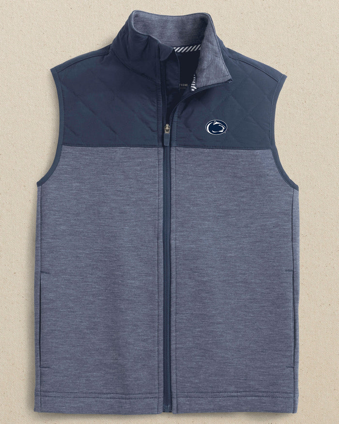 Penn State Nittany Lions Boys Waterfront Quilted Vest C_Outerwear Southern Tide