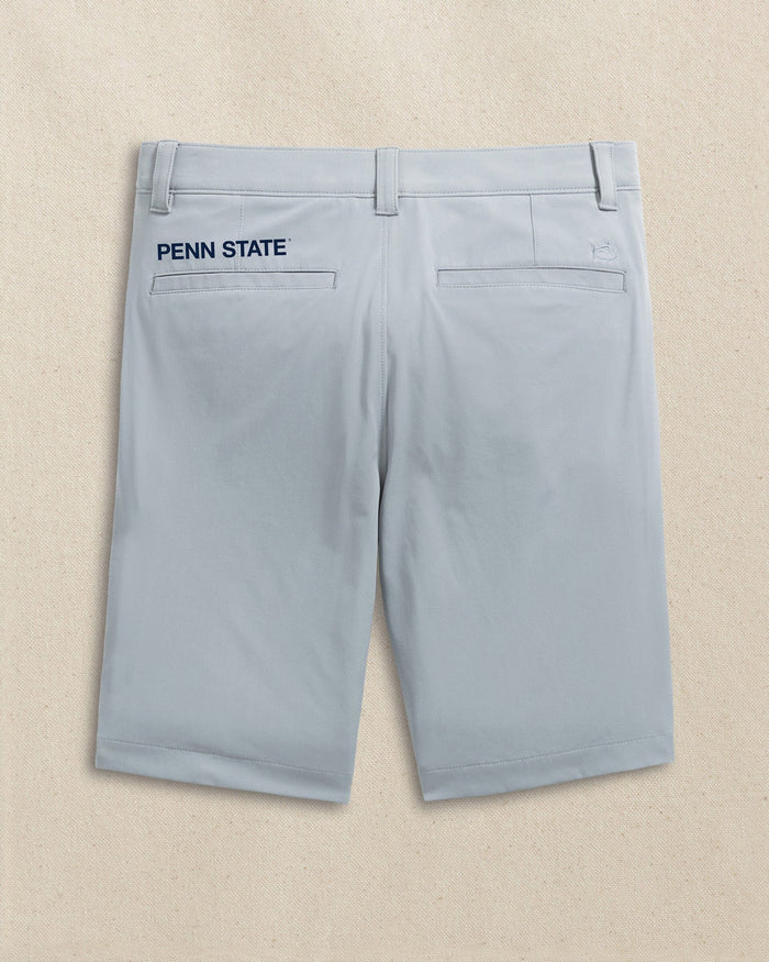 The back view of the Southern Tide Penn State Nittany Lions brrr°®-die 8" Performance Short by Southern Tide - Steel Grey