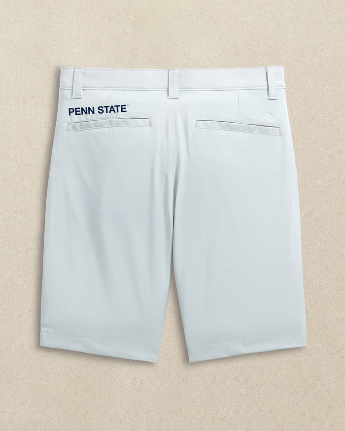 The back view of the Southern Tide Penn State Nittany Lions brrr°®-die 8" Performance Short by Southern Tide - Seagull Grey