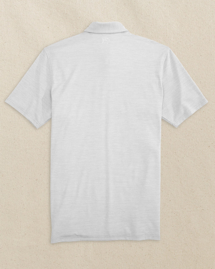 The back view of the Southern Tide Penn State Nittany Lions Driver Spacedye Polo by Southern Tide - Slate Grey