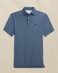 The front view of the Southern Tide Penn State Nittany Lions Paw Driver Dunes Edge Plaid Polo by Southern Tide - Navy
