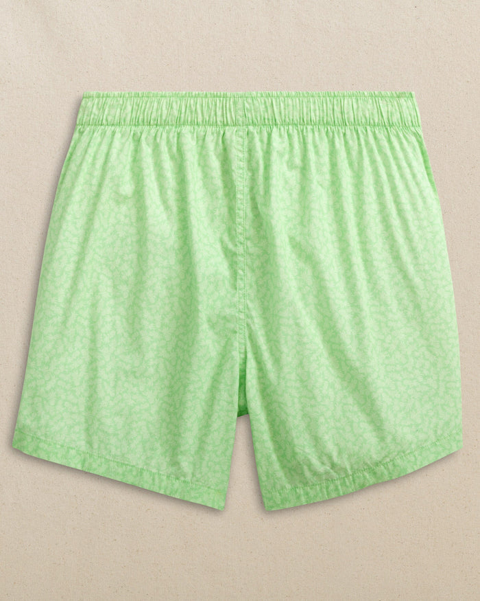 The back view of the Southern Tide Pineapple Parade Boxer by Southern Tide - Green Ash