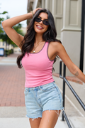 Pink And Taupe Knit Tank FINAL SALE