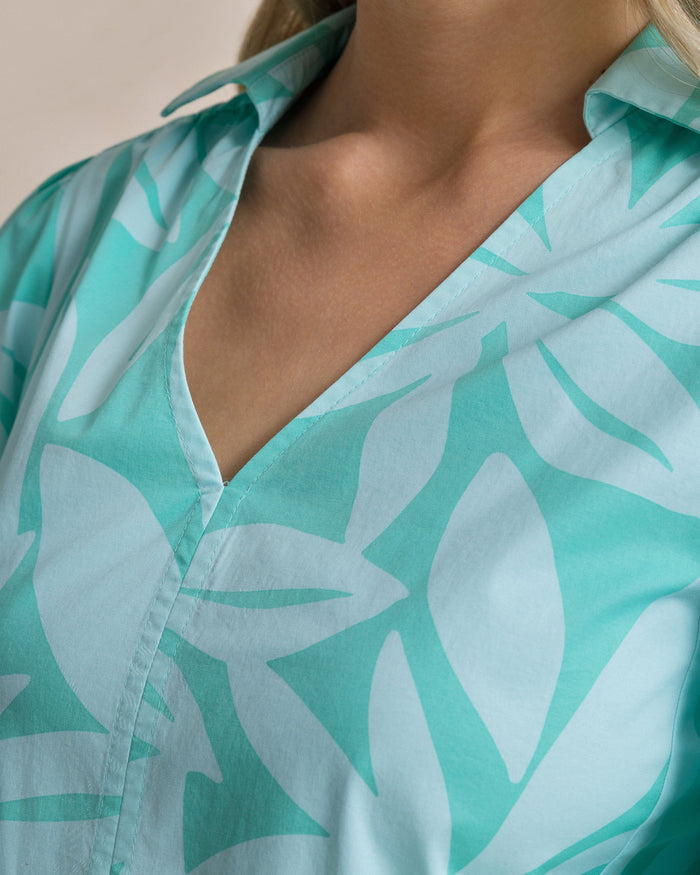 The detail view of the Southern Tide Piper Printed Dress by Southern Tide - Florida Keys