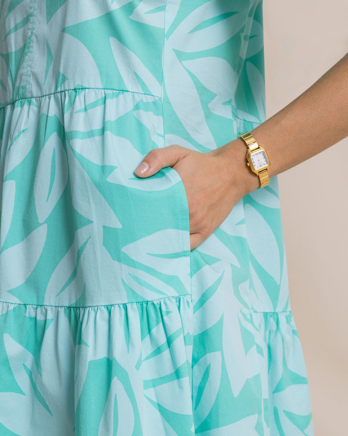 The detail view of the Southern Tide Piper Printed Dress by Southern Tide - Florida Keys