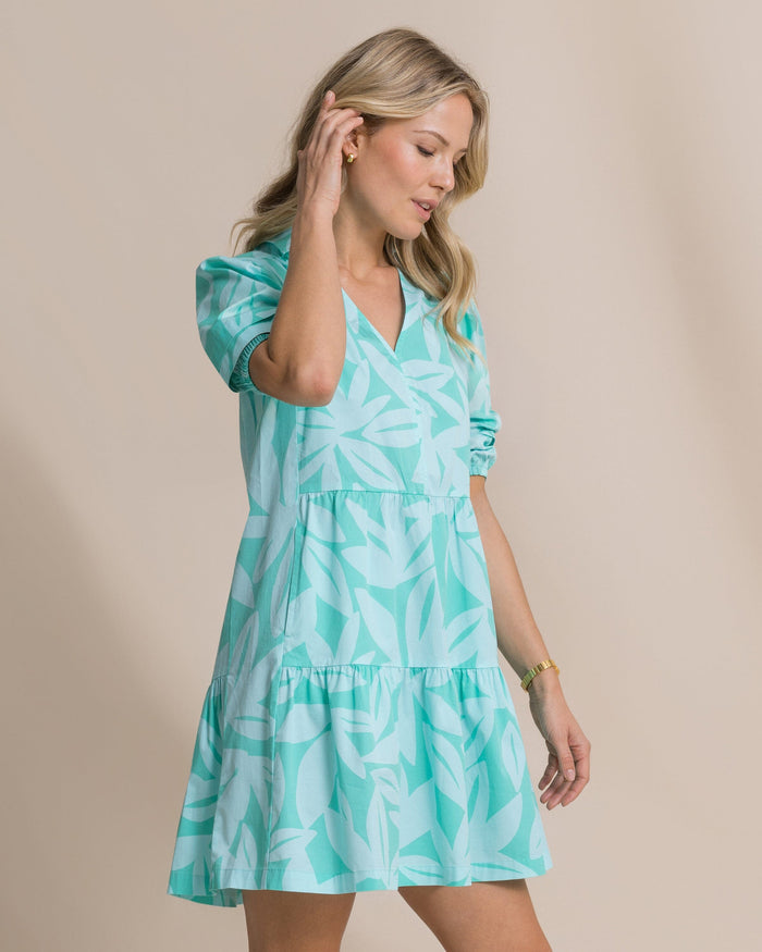 The side view of the Southern Tide Piper Printed Dress by Southern Tide - Florida Keys