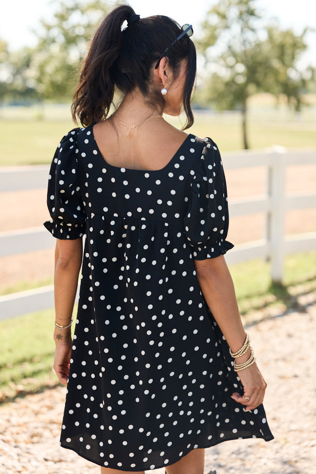 Polka Dot Darling Black Mini Dress
