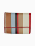 Portafoglio piccolo donna pelle biscotto righe multicolor - Gallo 1927 - Official Online Shop