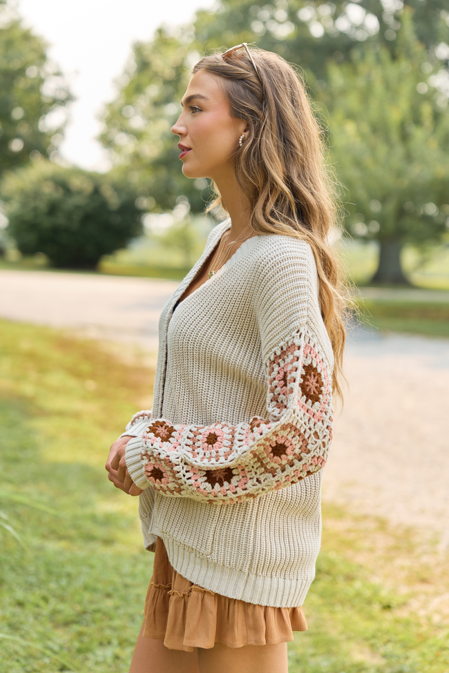Posie Neutral Crochet Cardigan