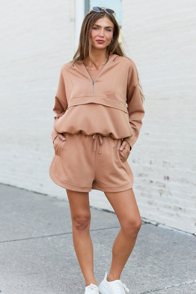 Power In Progress Burnt Orange Scuba Shorts