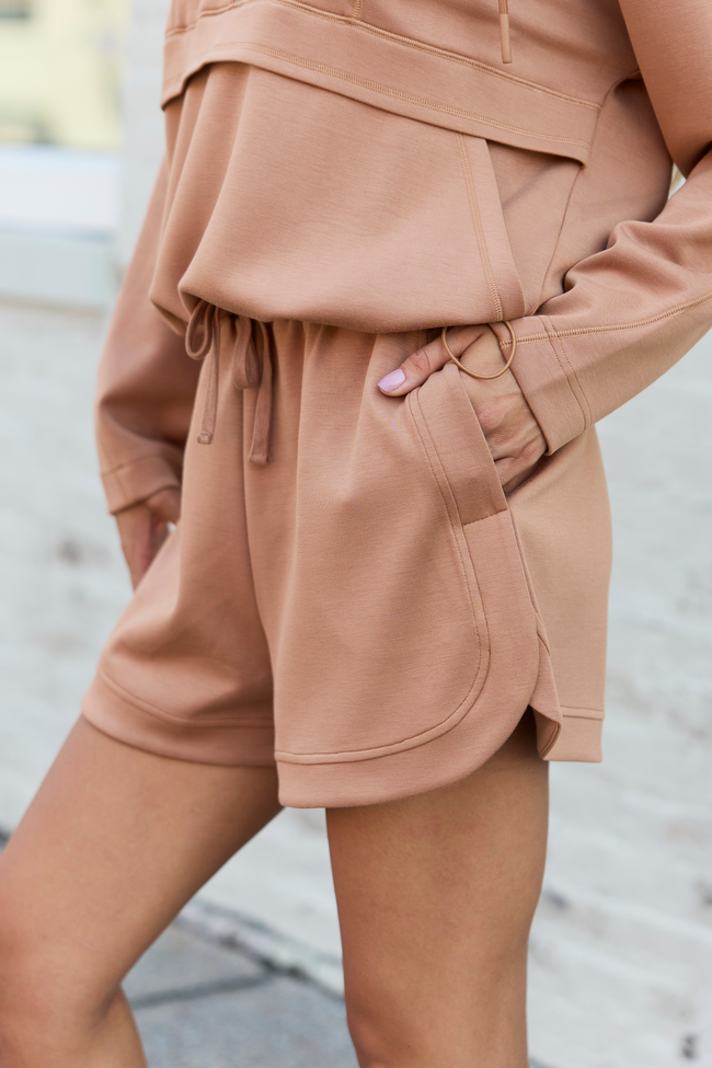 Power In Progress Burnt Orange Scuba Shorts