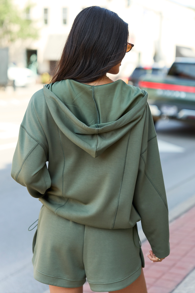 Power In Progress Olive Green Scuba Half Zip