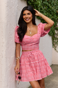 Pretty In Gingham Red Sweetheart Top FINAL SALE