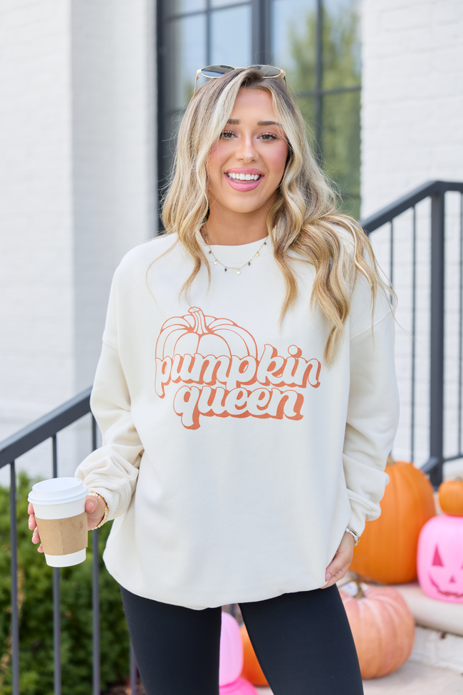 Pumpkin Queen Cream Graphic Sweatshirt