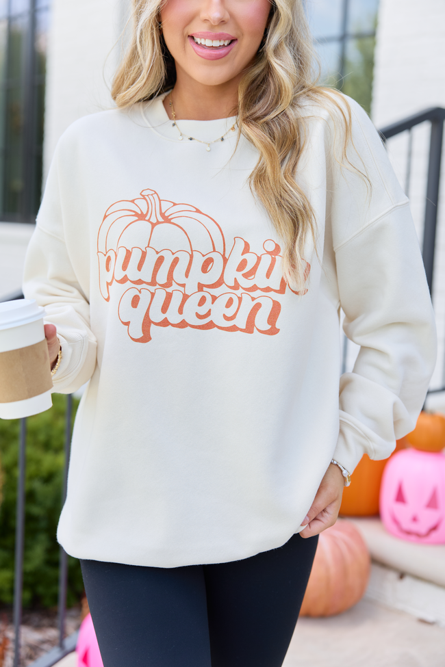 Pumpkin Queen Cream Graphic Sweatshirt