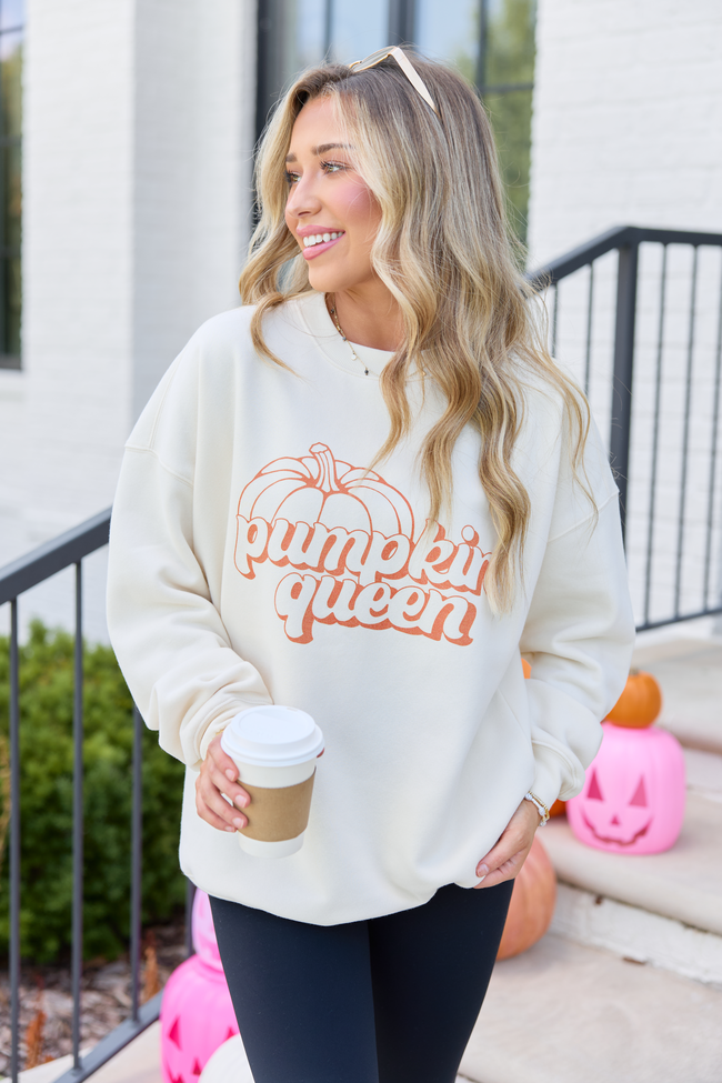 Pumpkin Queen Cream Graphic Sweatshirt