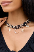 Ramona Leopard Scarf Charm Necklace FINAL SALE
