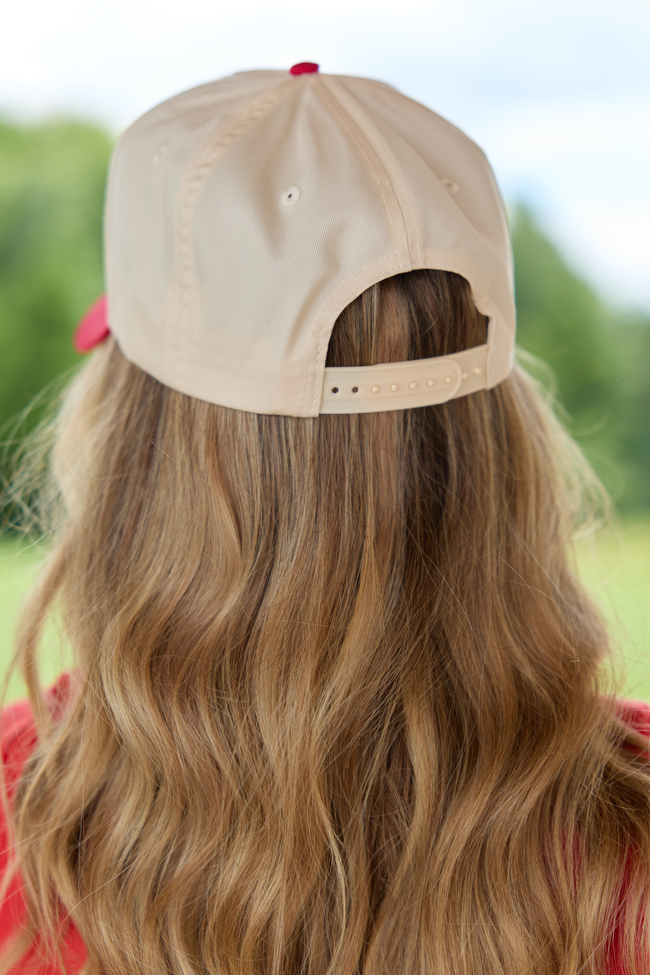 Really Busy Dilly Dallying Natural/Red Embroidered Trucker Hat