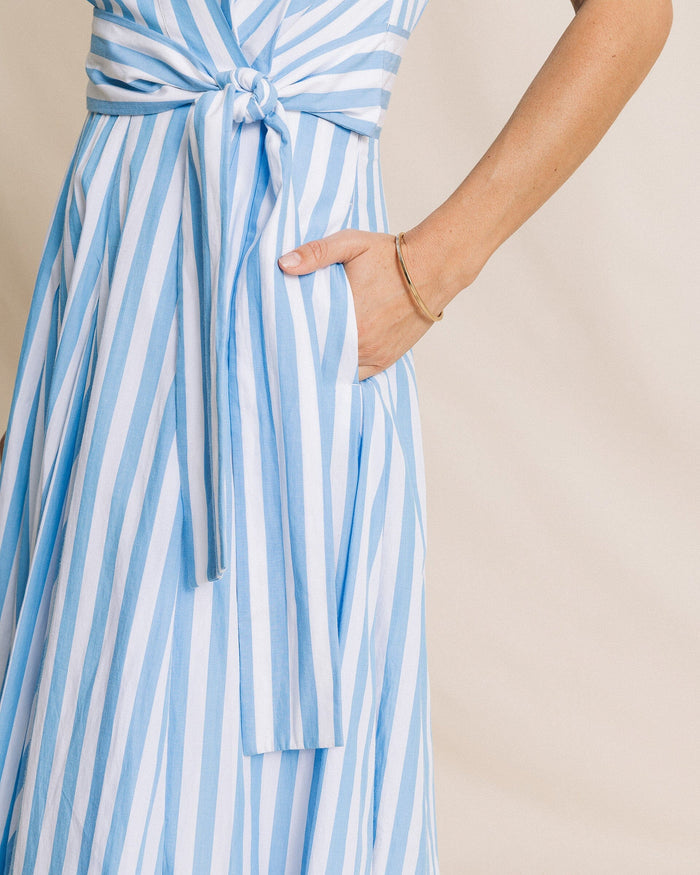 The detail view of the Southern Tide Regina Midi Dress by Southern Tide - Ocean Channel