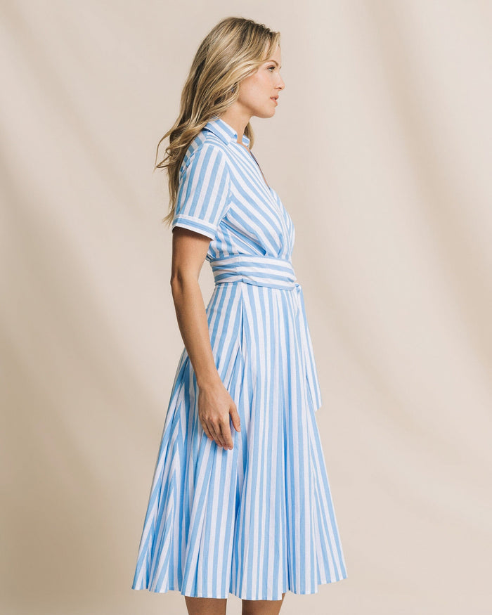 The side view of the Southern Tide Regina Midi Dress by Southern Tide - Ocean Channel