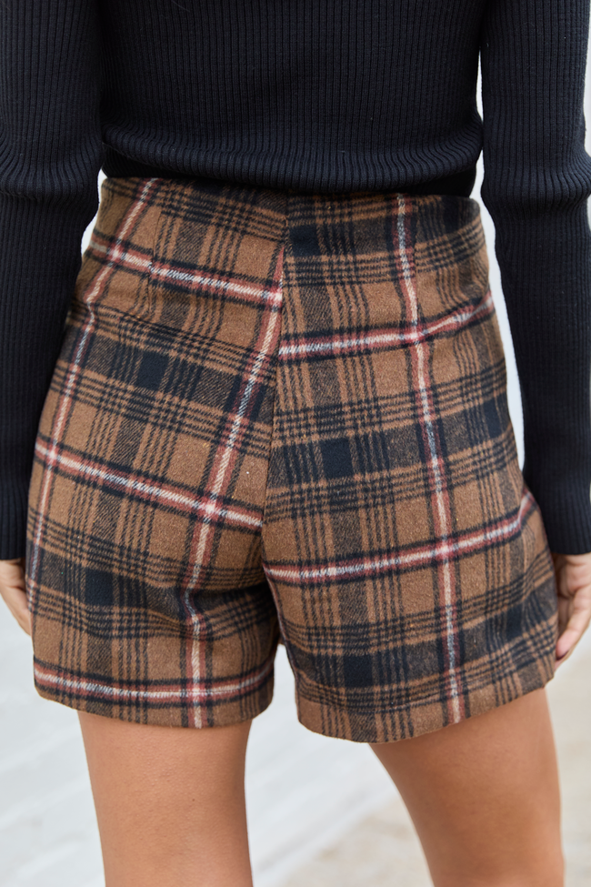 Remy Brown Plaid Skort FINAL SALE
