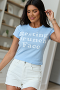 Resting Brunch Face Blue Baby Graphic Tee FINAL SALE