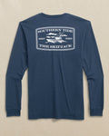The back view of the Southern Tide Retro Original Skipjack Long Sleeve T-Shirt by Southern Tide - Navy