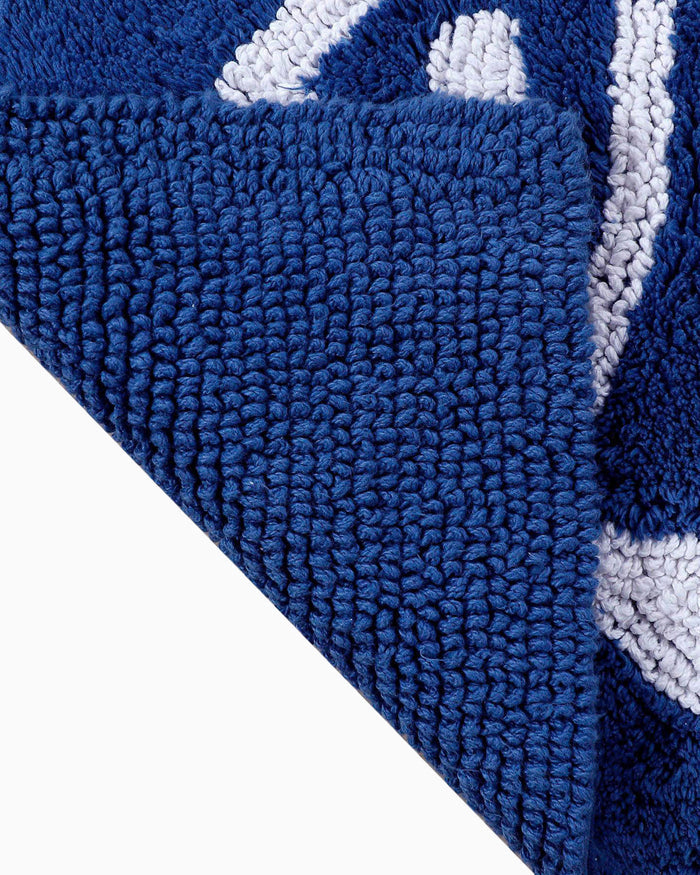 The flip view of the Reversible Skipjack Bath Rug by Southern Tide - Cobalt Blue