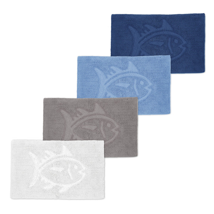 Reversible Skipjack Tonal Bath Rug - 20"W x 32"L