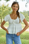 River Cream Babydoll Top