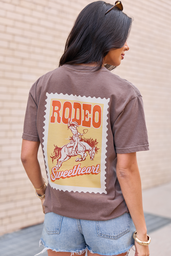 Rodeo Sweetheart Brown Comfort Colors Graphic Tee