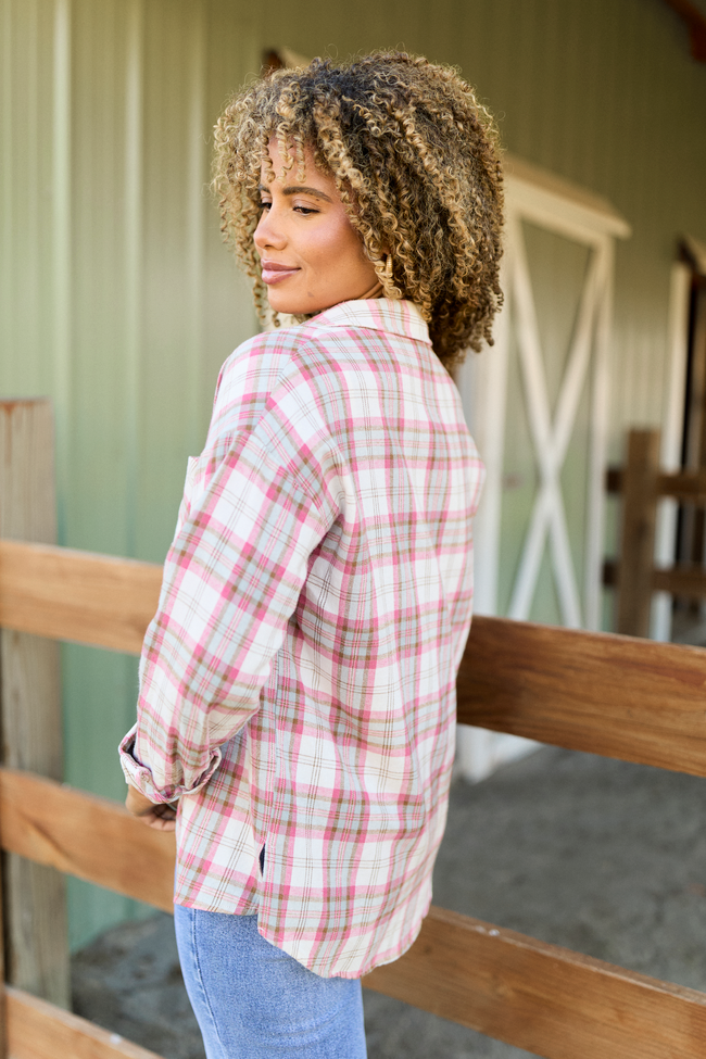 Rory Red Plaid Flannel Button Down Top FINAL SALE