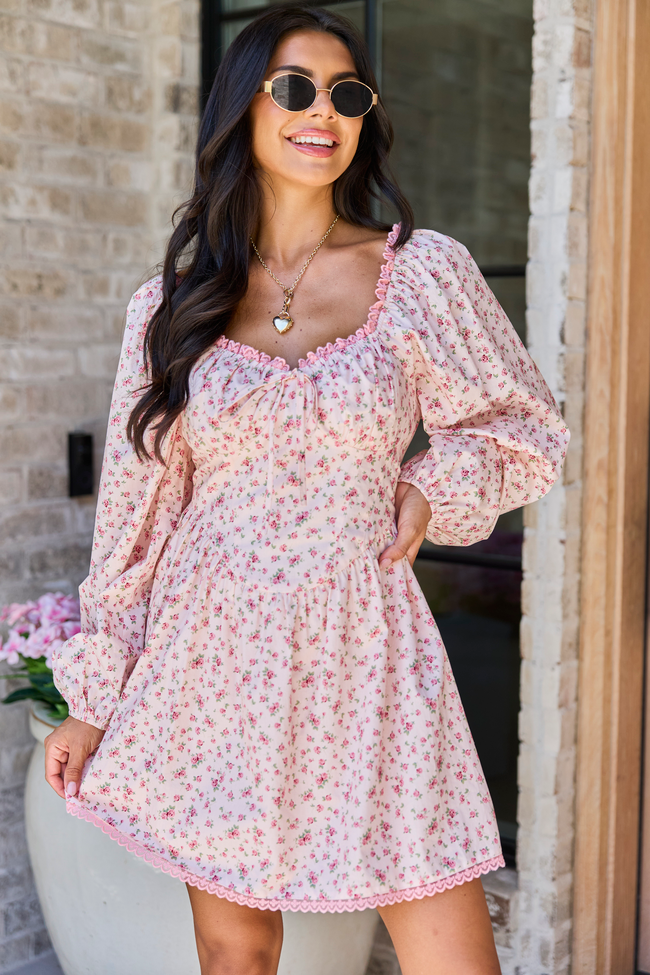 Rosemary Pink Floral Mini Dress FINAL SALE