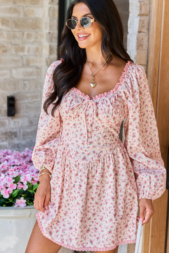 Rosemary Pink Floral Mini Dress FINAL SALE