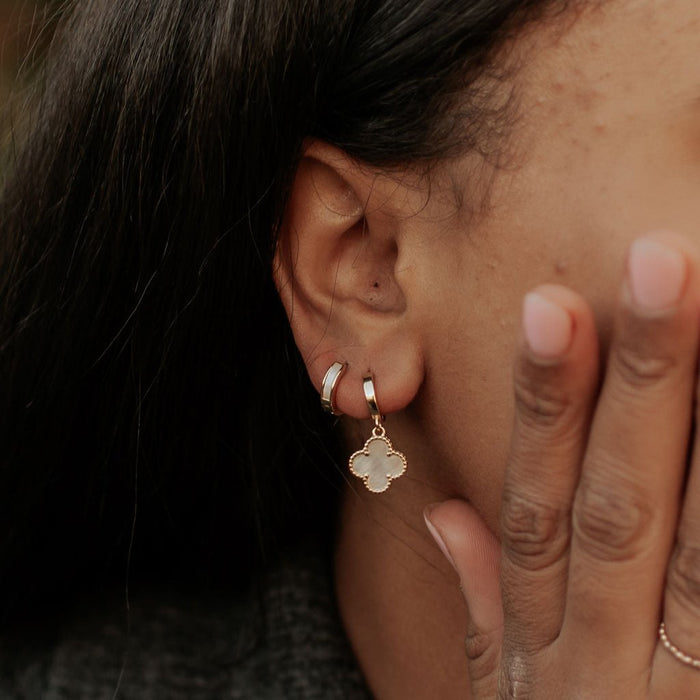 Ruth Pearl Hoop Earrings