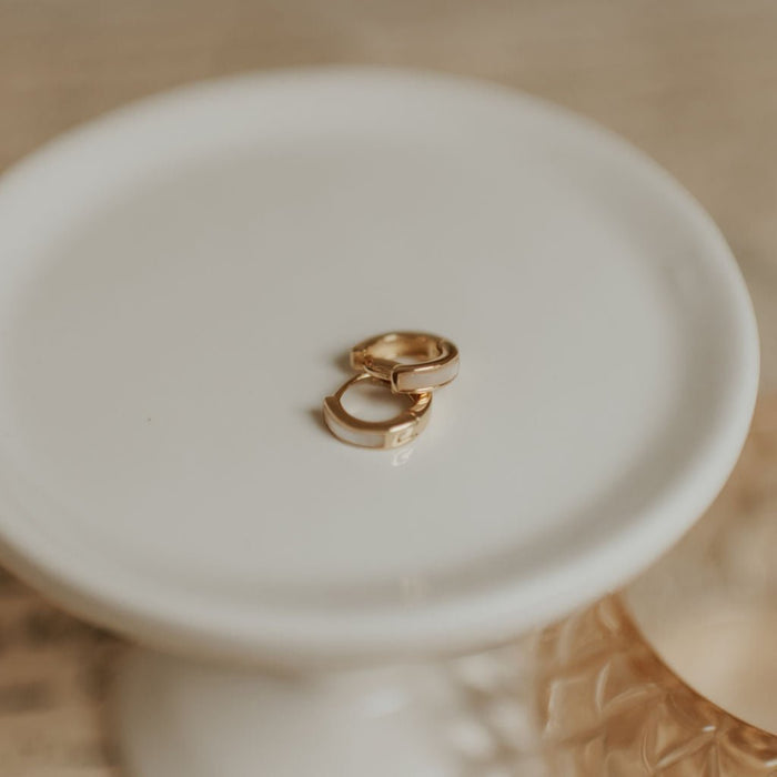 Ruth Pearl Hoop Earrings