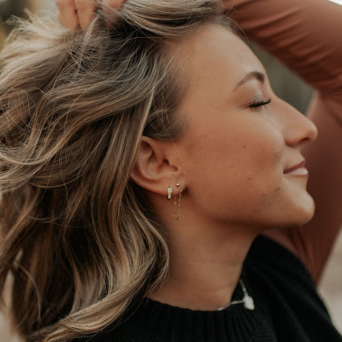 Ruth Pearl Hoop Earrings