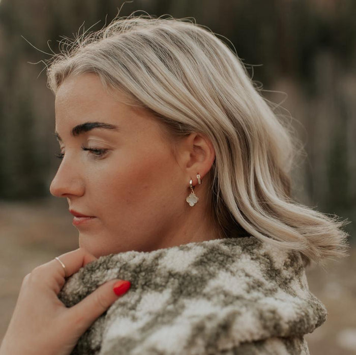 Ruth Pearl Hoop Earrings