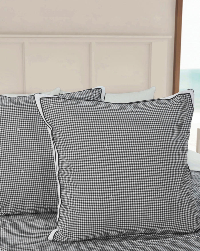 The detail view of the Southern Tide Sag Harbor Euro Sham by Southern Tide - Navy