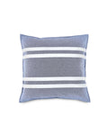 The front view of the Southern Tide Sailor Stripe Square Decorative Pillow by Southern Tide - Navy