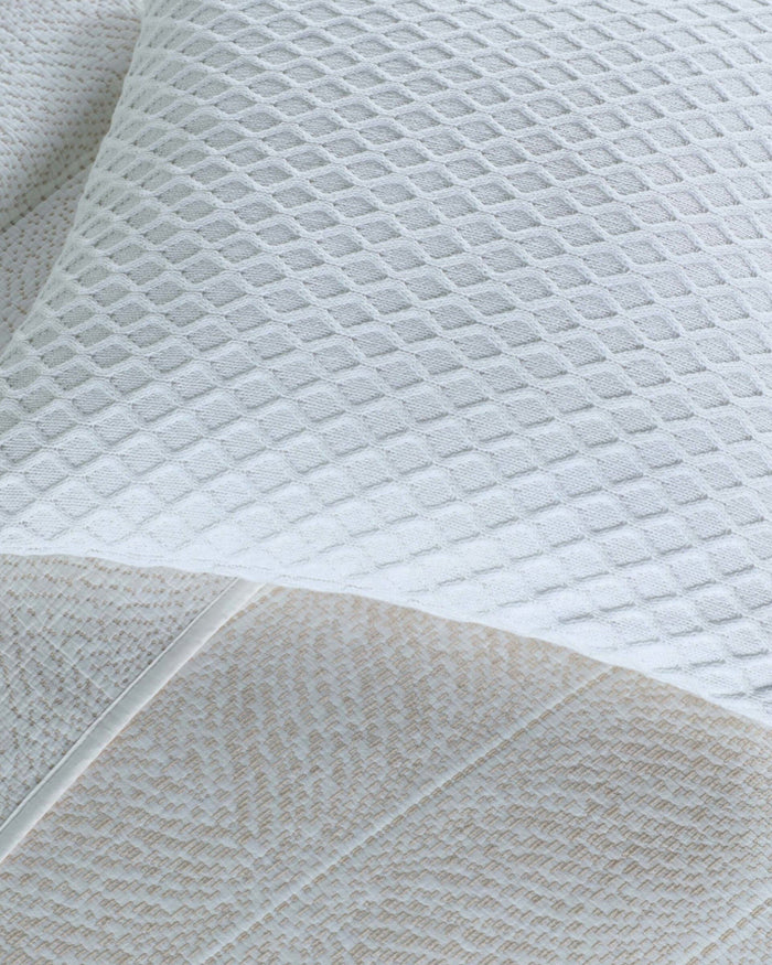 The detail view of the Southern Tide Saltwater Square Decorative Pillow by Southern Tide - White