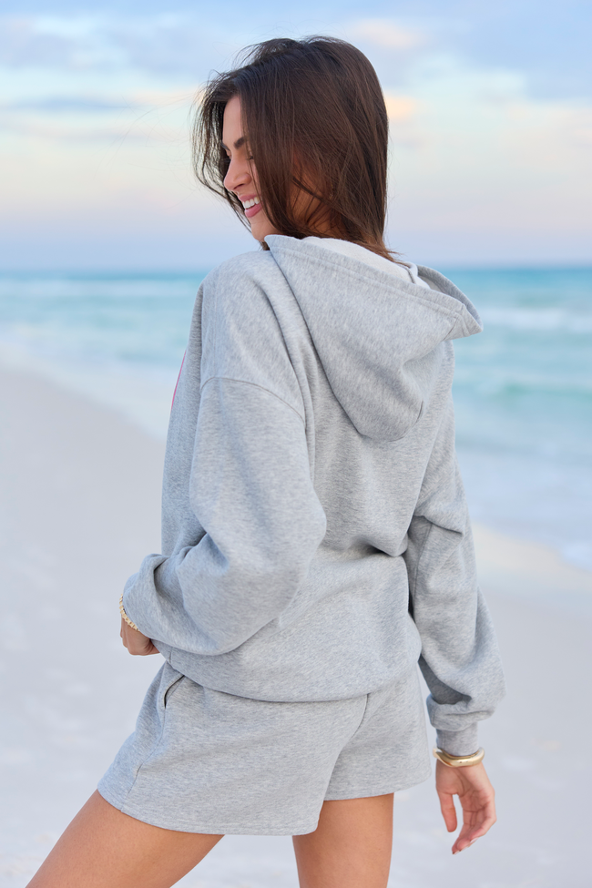 Salty Block Light Grey Graphic Hoodie