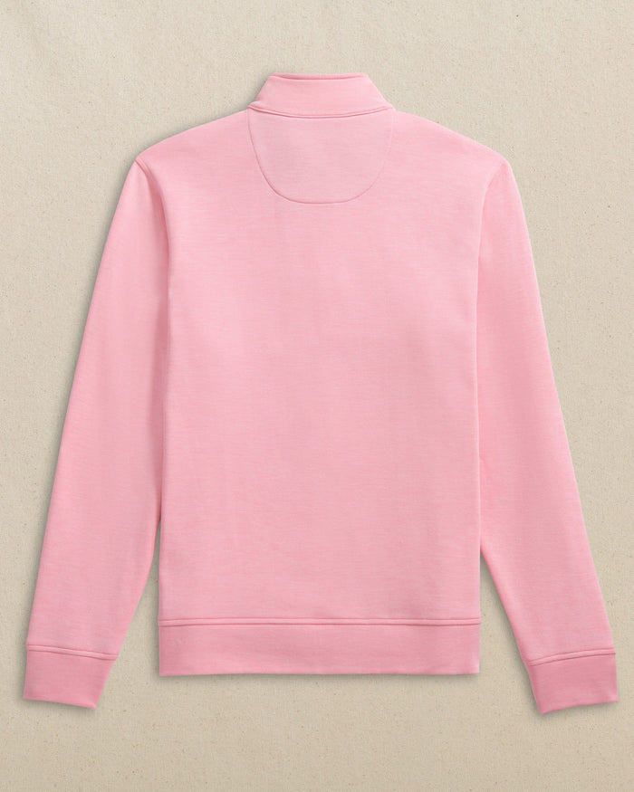 The back view of the Southern Tide Sandy Cove Pique Quarter Zip by Southern Tide - Sea Pink