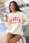 Santa's Favorite Cream Graphic Sweatshirt