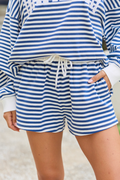 Saturday Social Blue Striped Shorts