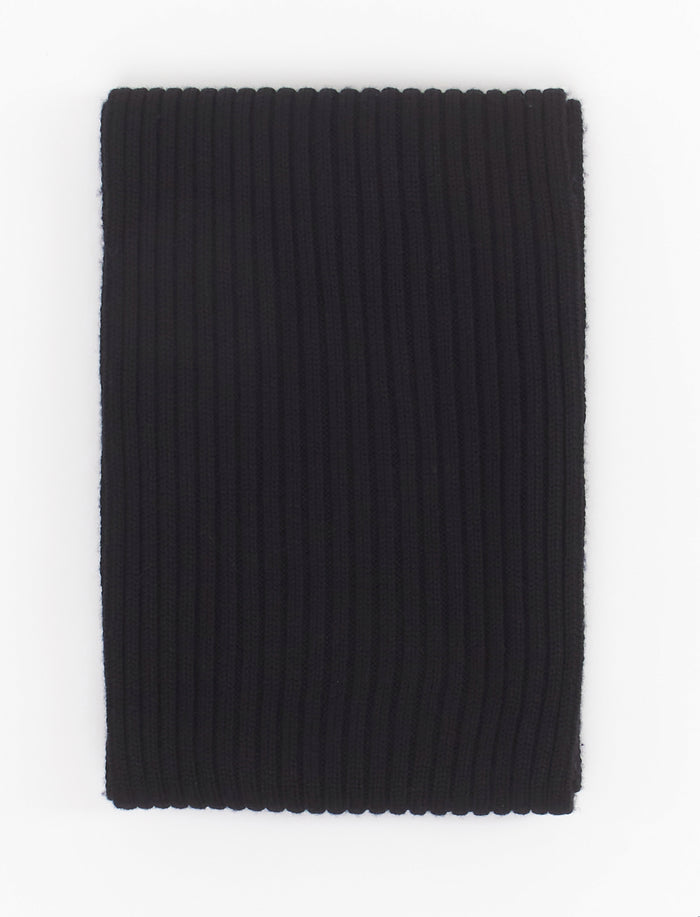 Sciarpa unisex lana, seta e cashmere nero tinta unita - Gallo 1927 - Official Online Shop