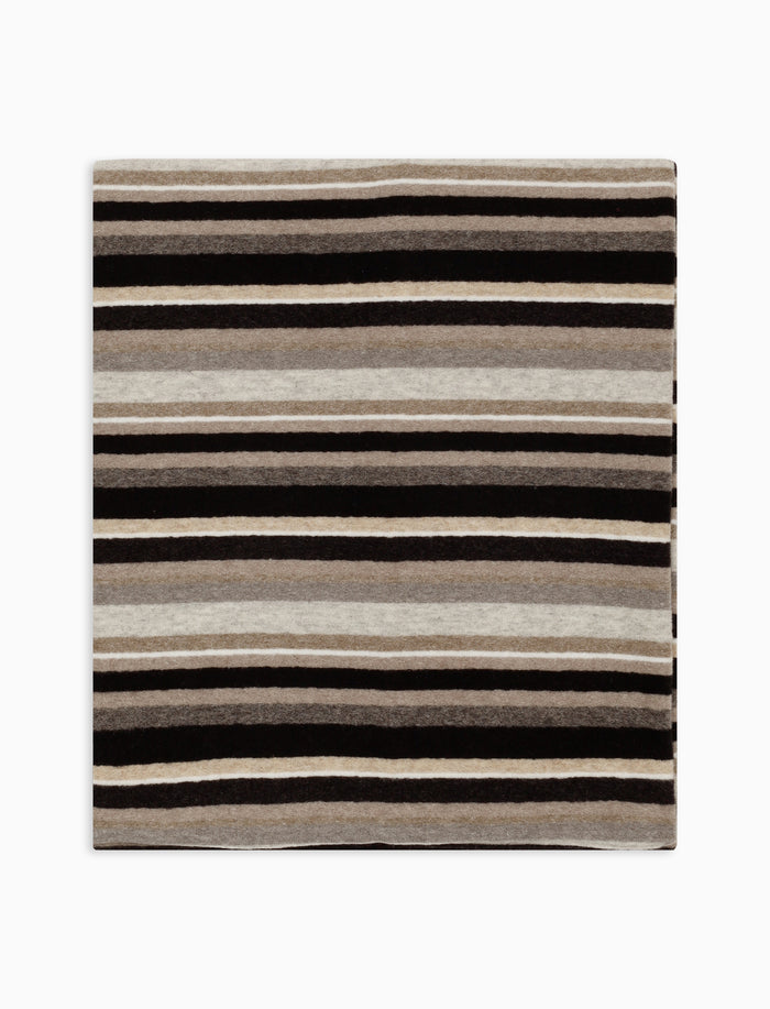 Sciarpa unisex pile nero righe multicolor - Gallo 1927 - Official Online Shop