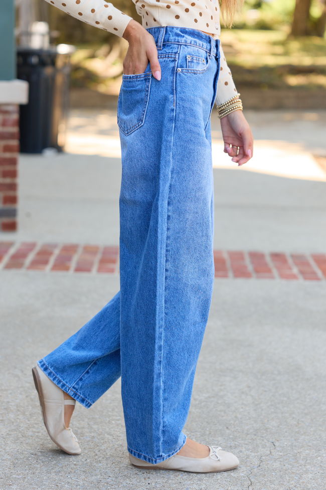 Second Nature Medium Wash Barrel Jeans